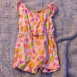 Girls romper with fruit design